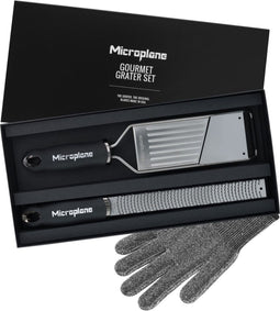 Microplane 2 Raspen + Handschoen Gourmet