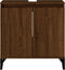 vidaXL - Wastafelkast - 58x33x60 - cm - bewerkt - hout - bruin - eikenkleur