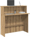 vidaXL - Receptiebalie - 100x50x103,5cm - bewerkt - hout - artisanaal - eikenkleur
