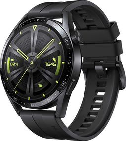 Huawei Watch GT 3 46 mm zwart met fluorelastomeer bandje zwart