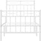 vidaXL - Bedframe - met - hoofd- - en - voeteneinde - metaal - wit - 75x190 - cm
