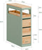 SoBuy BZR54-II-GR - Badkamerrek - 3 Lades - Groen 65x24x82cm