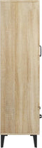 vidaXL - Hoge - kast - 70x31x115 - cm - bewerkt - hout - sonoma - eikenkleurig