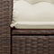 vidaXL - Tuinbank - 2-zits - met - kussens - poly - rattan - bruin