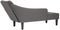 vidaXL - Chaise - longue - met - rechterarmleuning - stof - donkergrijs