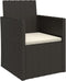 vidaXL - 4-delige - Loungeset - met - kussens - poly - rattan - zwart