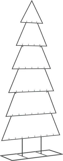 vidaXL - Kerstdecoratie - kerstboom - 180 - cm - metaal - zwart