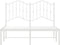 vidaXL - Bedframe - met - hoofdbord - metaal - wit - 120x190 - cm