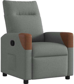vidaXL Relaxfauteuil - Handmatige relaxfunctie - Donkergrijs