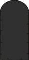 vidaXL - Tuinspiegel - 70x30 - cm - ijzer - zwart