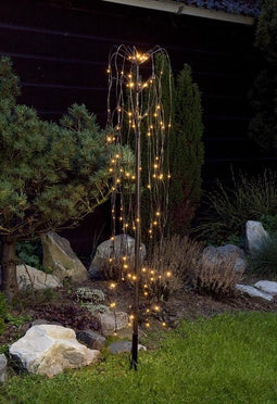 CBD TREURWILG 120 LAMPJES - 130 CM LED WARM WIT - 5 METER AANLOOPSNOER IP44