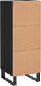 vidaXL - Dressoir - 34,5x34x90 - cm - bewerkt - hout - zwart