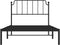 vidaXL - Bedframe - met - hoofdbord - metaal - zwart - 107x203 - cm