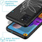 iMoshion Hoesje Geschikt voor Samsung Galaxy A21s Hoesje Siliconen - iMoshion Design hoesje - Zwart / Bladeren design