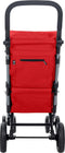 Carlett Classic Duo Boodschappentrolley - Tasinhoud 53L - Koelvak 10L - 4 wielen - Lichtgewicht - Opvouwbaar - Rood
