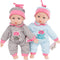 Van Manen Babypop Meisjes 26 Cm Grijs/roze