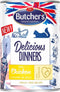BUTCHER'S Delicious Dinners Kip Jellied Pieces - nat kattenvoer - 24 x 400g