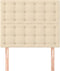 vidaXL - Hoofdborden - 2 - st - 80x5x78/88 - cm - stof - crèmekleurig