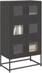 vidaXL - Hoge - kast - 68x39x123 - cm - staal - zwart