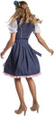 Dressforfun Mini-Dirndl Garching model 2 L - verkleedkleding - vetersluiting met strass-steentjes - donkerblauw