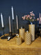 Kaarsen set - LED kaarsen met bewegende vlam - led kaars goud set van 4 twirly
