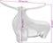 vidaXL - Stier - Sculptuur - Zilver - 37x44x17 - cm - Aluminium