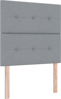 vidaXL - Hoogte-verstelbaar - Hoofdbord - Lichtgrijs - 90 cm