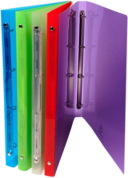 Ringband Exacompta Crystal A4 4-rings O-mech 15mm PP assorti - 30 stuks