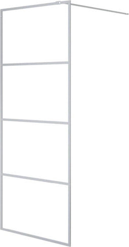 vidaXL - Inloopdouchewand - 80x195 - cm - transparant - ESG-glas - zilverkleurig