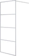 vidaXL - Inloopdouchewand - 80x195 - cm - transparant - ESG-glas - zilverkleurig