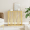 vidaXL - Wandtafel - 70x30x70 - cm - roestvrij - staal - en - glas - goudkleurig