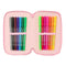 Driedubbele Pennenzak Lilo & Stitch Ice cream Roze 12,5 x 19,5 x 5,5 cm 37 Onderdelen