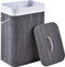Juskys Curly - Bamboe Wasmand - 72 L - Grijs - Uitneembare Waszak