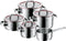WMF Function4 - Pannenset - 5-delig - RVS - Glazen deksels met 4 afgietfuncties