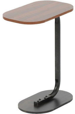 Ceruzo Bijzettafel - C Shape - Metaal en MDF - Bruin - 45x28x60 cm