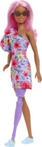 Barbie Fashionistas - Gebloemde jurk met prothese - Barbiepop