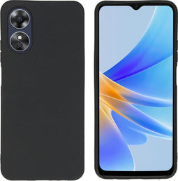 iMoshion Hoesje Geschikt voor Oppo A17 Hoesje Siliconen - iMoshion Color Backcover - Zwart