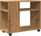 vidaXL - Bijzettafel - met - wieltjes - 70x35x60 - cm - hout - artisanaal - eikenkleur