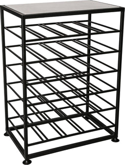 PTMD chavi zwart ijzeren wijnrek wit met maremeren