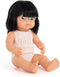 Miniland Babypop Aziatisch Meisje met Bril 38cm