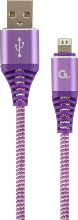 CC-USB2B-AMLM-2M-PW - 2 m - Lightning - USB A - Male - Male - Purple - White