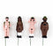 Gift Republic Bloempot Decoratie - Naturisten (set van 4)