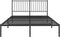 vidaXL - Bedframe - met - hoofdbord - metaal - zwart - 135x190 - cm