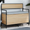 vidaXL - Opbergbankje - 85,5x42x73,5 - cm - bewerkt - hout - sonoma - eikenkleurig