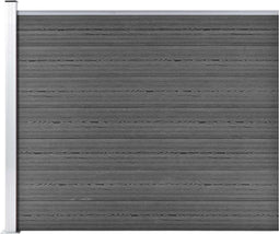 vidaXL - Schuttingpaneel - 175x146 - cm - HKC - zwart