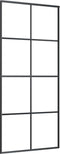 vidaXL - Schuifdeur - met - beslag - 90x205 - cm - ESG-glas - en - aluminium