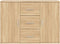 vidaXL - Dressoir - 91x29,5x65 - cm - bewerkt - hout - sonoma - eikenkleurig