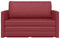vidaXL - Vloersofa - Bed - 2-in-1 - Wijnrood - 124x71x78 - cm - Kunstleer
