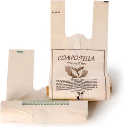 Boodschappentasjes bioplastic 24L - 100 stuks op rol