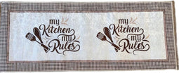 Grijs/Bruin - 80x200 cm - Vloerkleden - Keuken Tapijt - Keukenmat - Loper Tapijt - Loper Vloerkleed